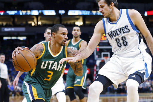Jazz win 3rd straight, 112-103 over Timberwolves